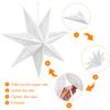 Star-Shaped Paper Lampshade, 45cm, White, Hollow Design, Hanging, Decorative Light Cover for Indoor and Outdoor Use