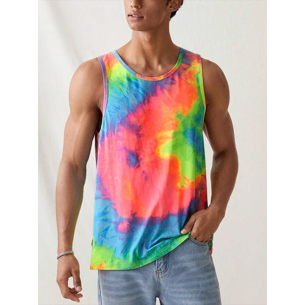 3D Lion Print Men's Summer Street Fashion Casual Outdoor Sports Vest Versatile Comfortable Breathable Sleeveless Vest