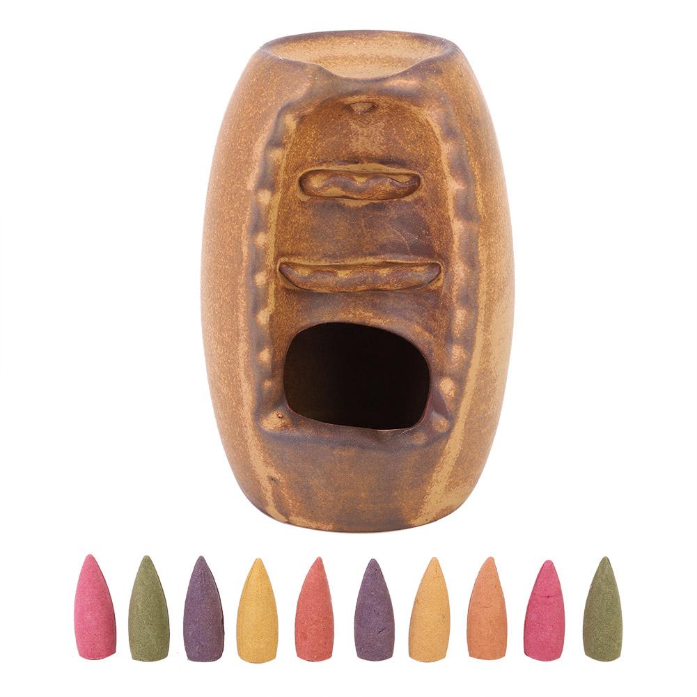 Household Ceramic Backflow Smoke Incense Holder Home Decoration Ornaments