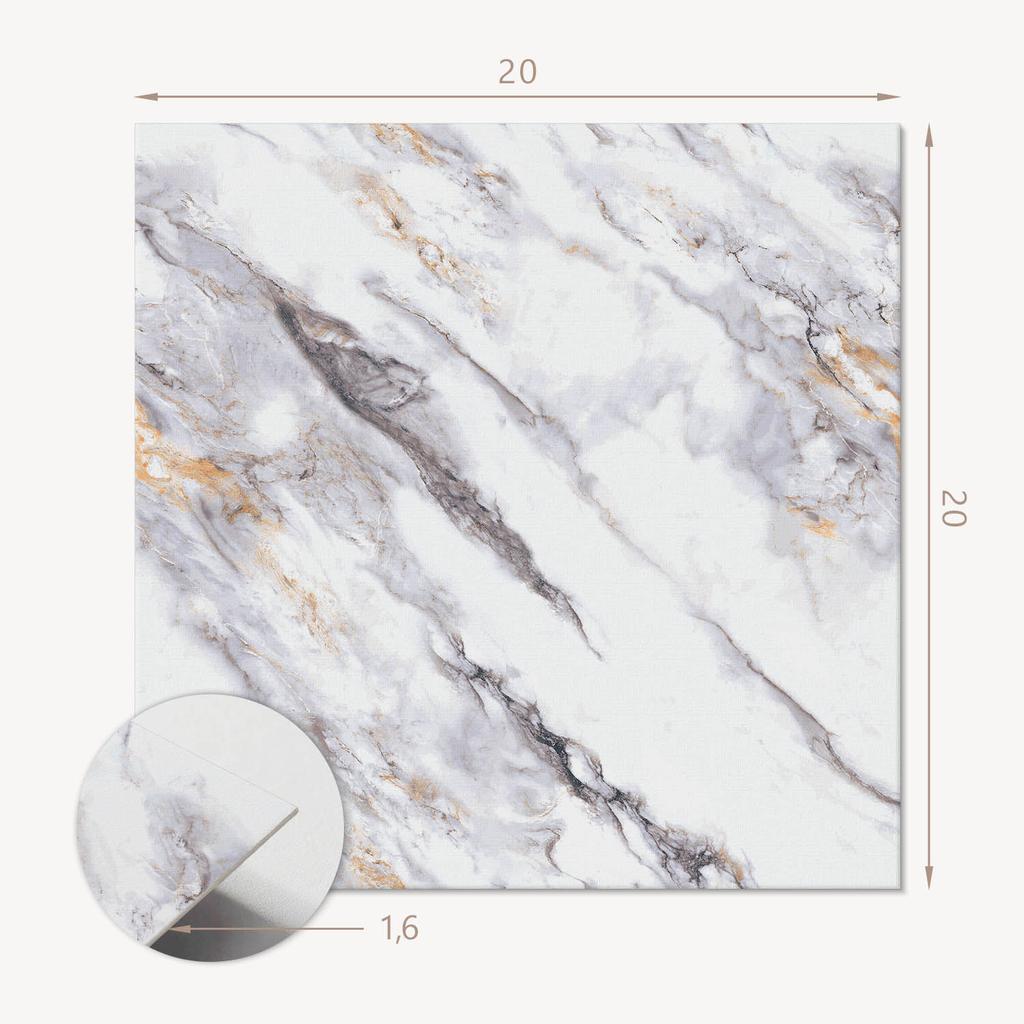 Winylowe Kafelki Samoprzylepne Do Dekoracji Ścian Elegancki Marmurowy Wzór 20X20X20 Cm