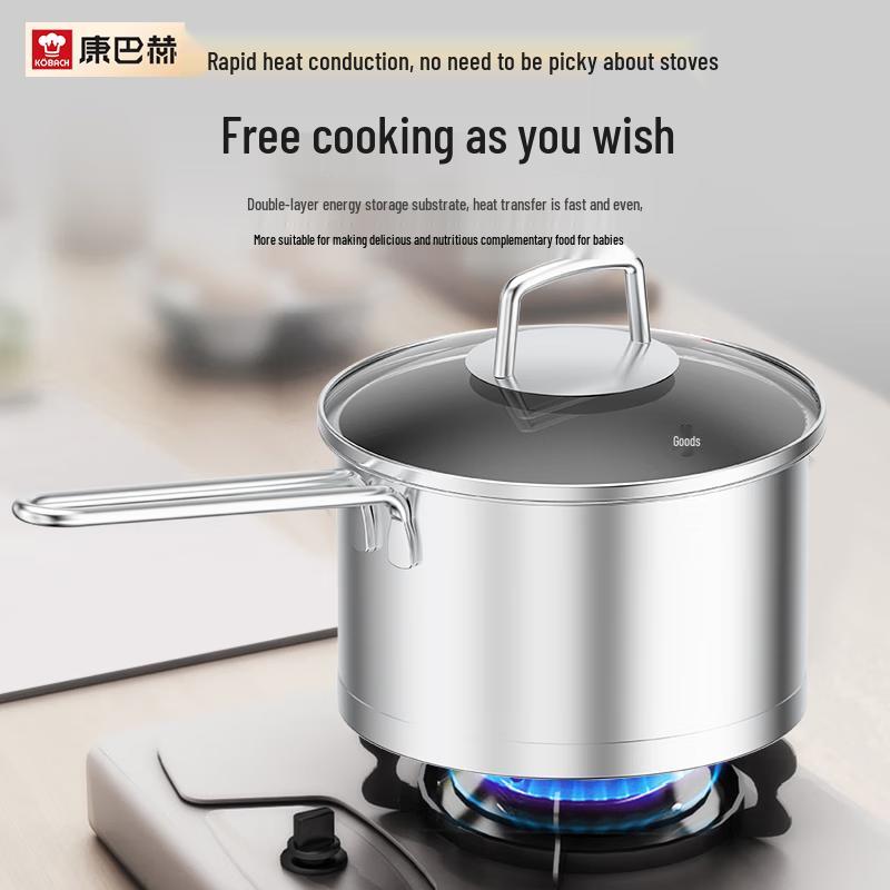 KOBACH 18cm 304 Stainless Steel European Milk Pot
