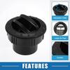 Klimaanlagenlüftungsauslass 60mm Drehbar Rund A/C Luftauslasslüfter für Wohnmobil Bus Boot Yacht Schwarz (2er Set)