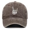 Embroidery Skeleton Hand Pattern Cotton Baseball Cap Low Profile Snap Back Trucker Dad Hat for Men And Women