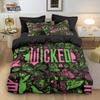 3Pcs Magic Wicked Witch Flower Printed Quilt Set Multi Size Bedding Decoration Comfortable Machine Washable