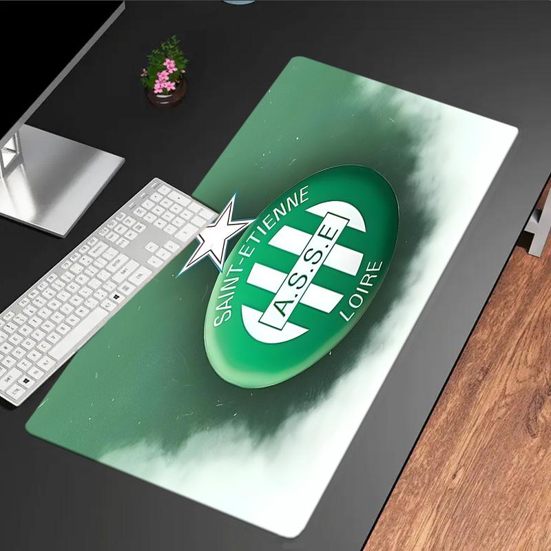 Saint-etienne Football Club Mauspads, Gummiunterseite, Mauspads für Gamer und Bürogebrauch, Gaming-Schreibtisch , Leicht zu reinigende Matte Weihnachts-Fan-Geschenke