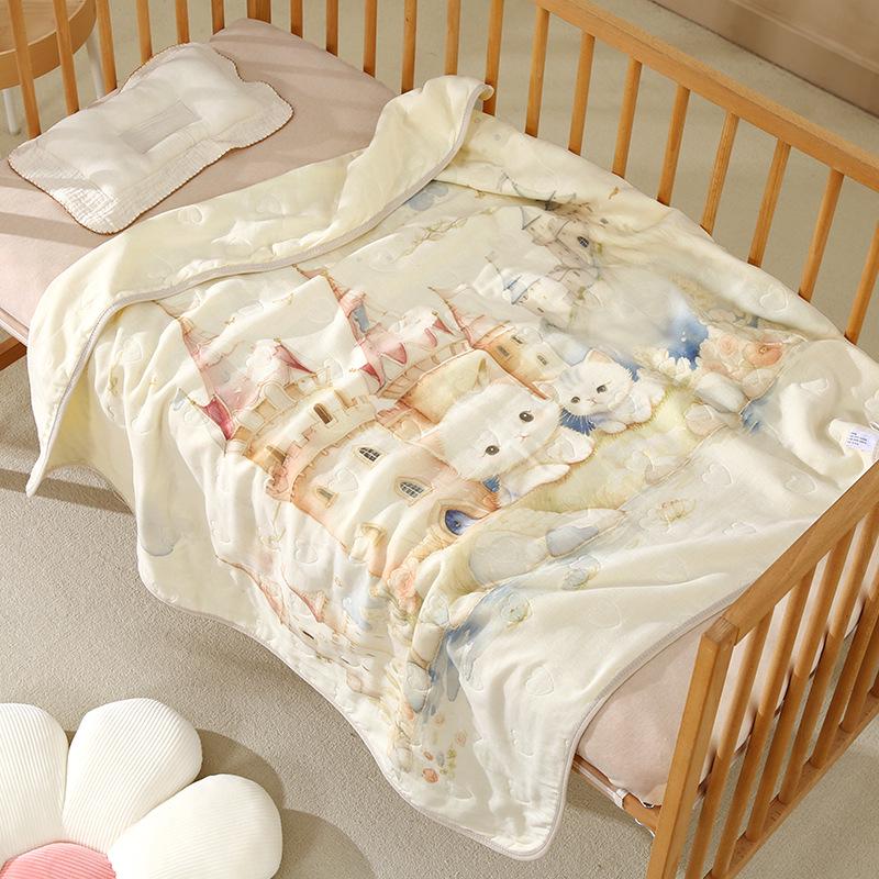 Class A Newborn Bath Towel - Pure Cotton, 6-Layer Gauze, Quick-Dry, Highly Absorbent