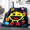 1Pc Pacman Adventure Blanket For Couch Bed Plush Cozy Fuzzy Blanket Super Soft Warm Blankets For Fall And Winter 091890