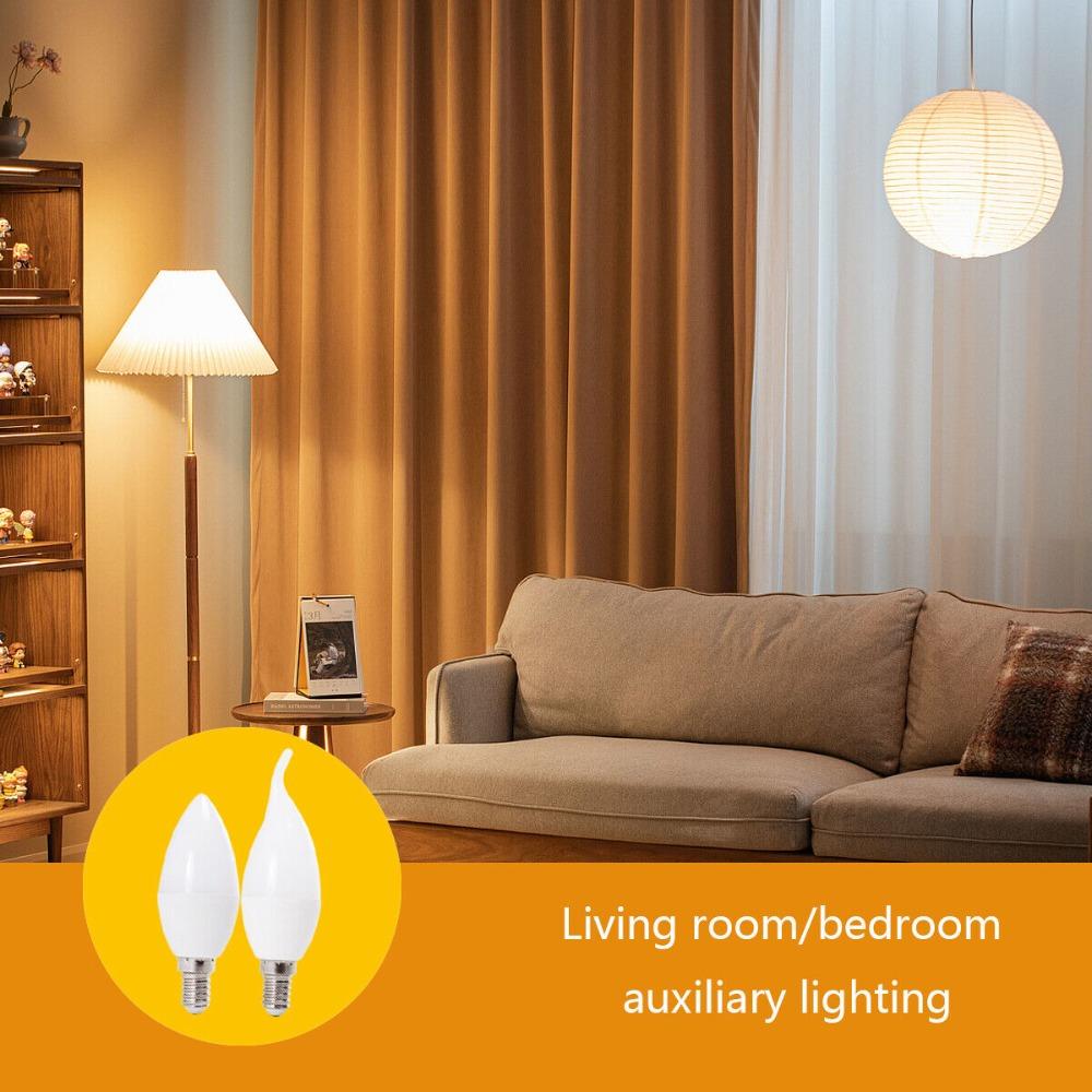 E14 Led Candle Bulbs 220V Led Chandelier Candle Light Hot Bulb White Lamp  Home Decoration