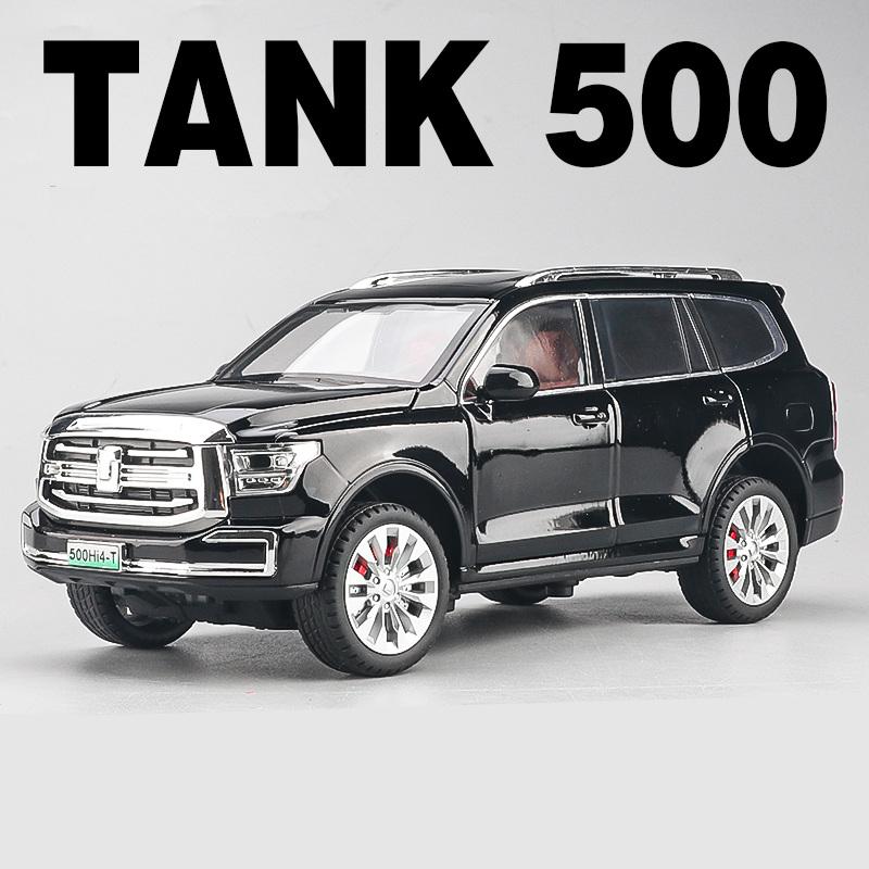 1/24 Tank 500 Hi4-T SUV Legierungsauto-Modell Diecast Metallspielzeug Geländefahrzeuge Auto-Modell Simulation Ton und Licht Kinderspielzeug Geschenke