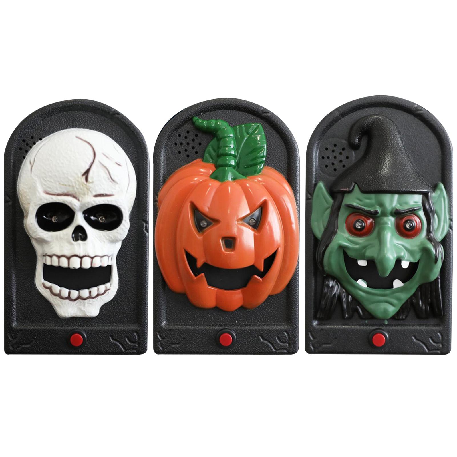 

Дверной звонок с привидениями на Хэллоуин, анимированное глазное яблоко, украшение на Хэллоуин с жуткими звуками