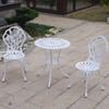 Conjunto de Taverna de 3 Peças, Conjunto de Terraço ao Ar Livre, Conjunto de Mesa de Taverna de Alumínio Fundido à Prova de Ferrugem para Móveis de Varanda Frontal de Jardim de Parque, Tulipa, (Bronzeado)