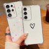 Simple Love Hearts Print Phone Case For Samsung Galaxy S26 S25 S24 S23 Ultra S22 Plus S21 S24 S25 FE Clear Shockproof Soft Cover