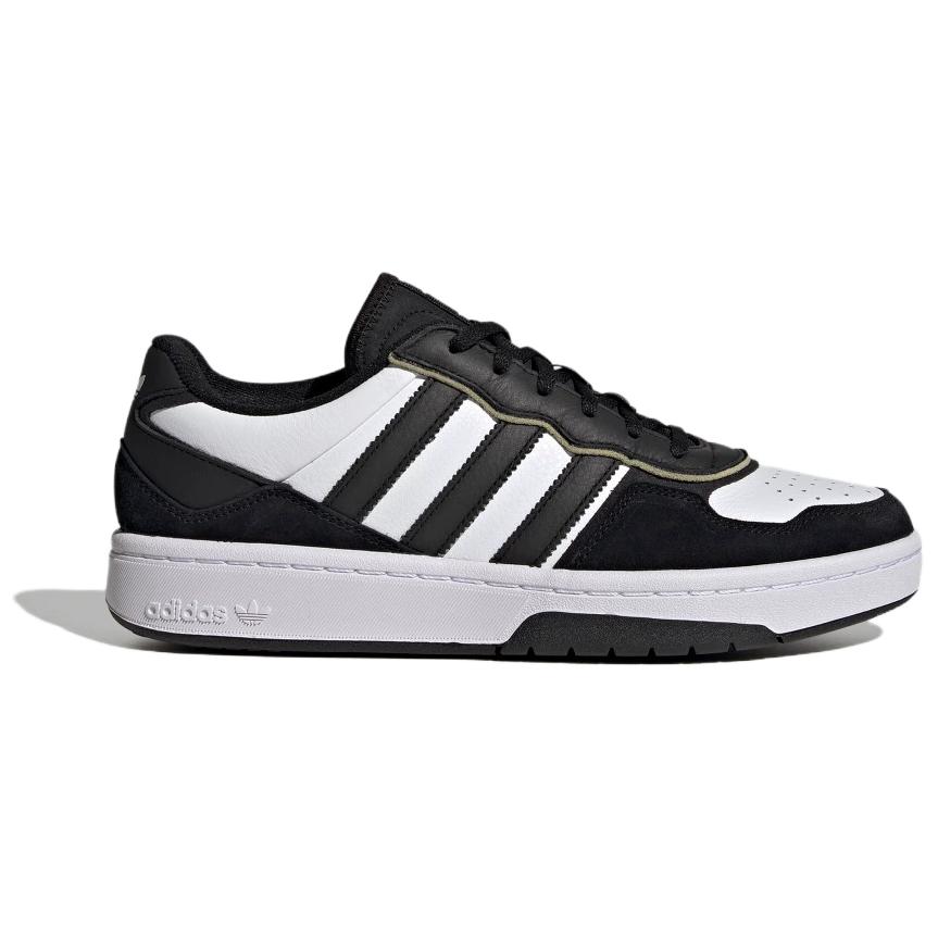 Adidas Originals Courtic Anti-Slip Wear-Resistant Low-Top Skateboard Shoes Unisex Black White Sneakers JS3034