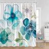 Watercolor Floral Pattern Bath Flowers Butterfly Greening Plants Natural Home Decoration Bathroom Shower Curtain