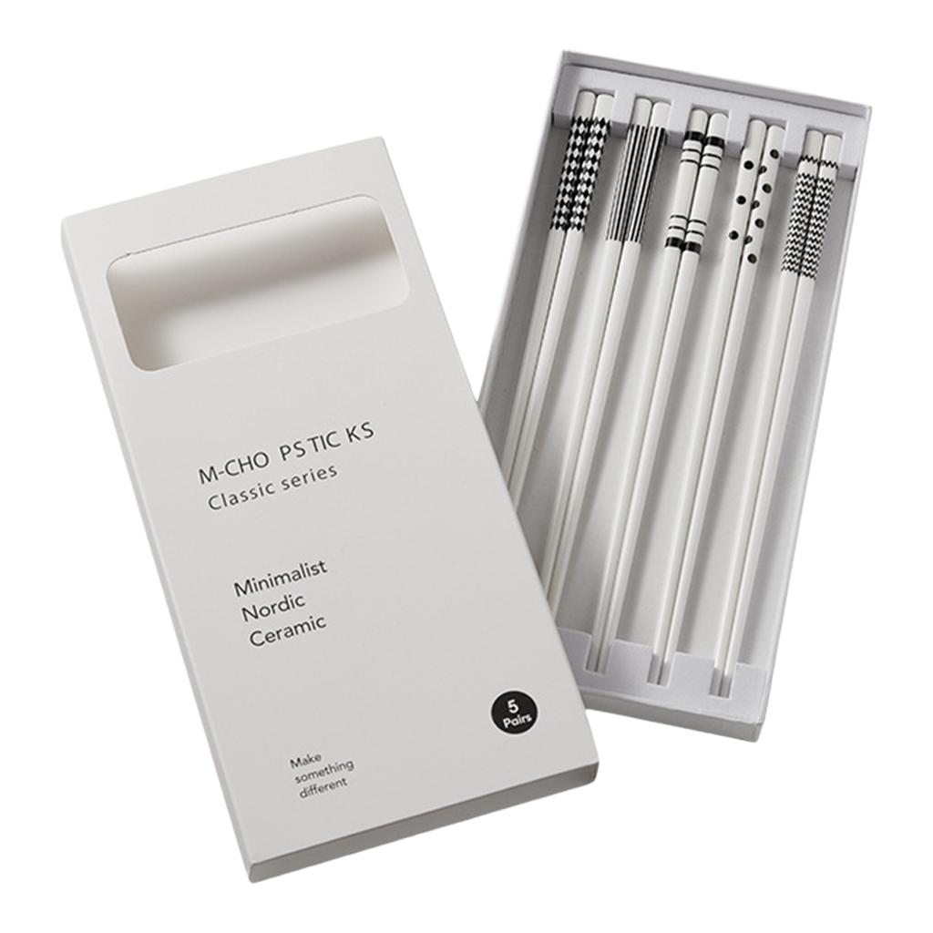 Applique Ceramic Chopsticks Multipurpose Long Chopsticks For Home Kitchen