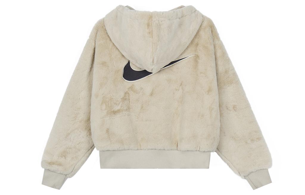 Nike Women'ss Sportswear Essential Faux Fur Jacket Khaki DD5117-206
