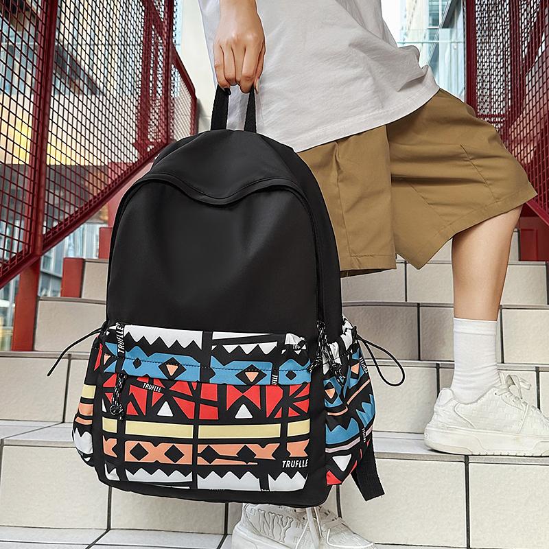 Outdoor Sports Backpack Geometric Backpack Student Schoolbag