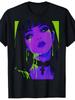 Mens Cyberpunk Cybercore Grunge Anime Graphic TShirt  Neon Geometric Manga Art Short Sleeve Tee Regular Fit