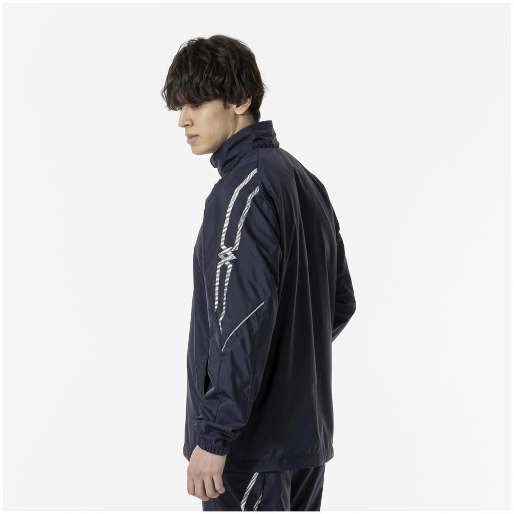 Training Wear Breath Thermo Lining Warmer Jacket Moisture Absorption Heat Generating 32MEA631 Deep 2XL [Mizuno] MC-LINE Navy/Silver