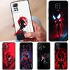 Case for Xiaomi Redmi Note 10 10S 9S 9 11s 12s 12 Pro 11 14 13 Pro Plus 7 8 Funda Phone Cover Marvel Black Red Spider Man