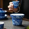 Chinese Ice Plum Ceramic Tea Set Cover Bowl Tea Cup Hand-painted Blue and White Porcelain Teapot Jingdezhen Not Hot Tea Set