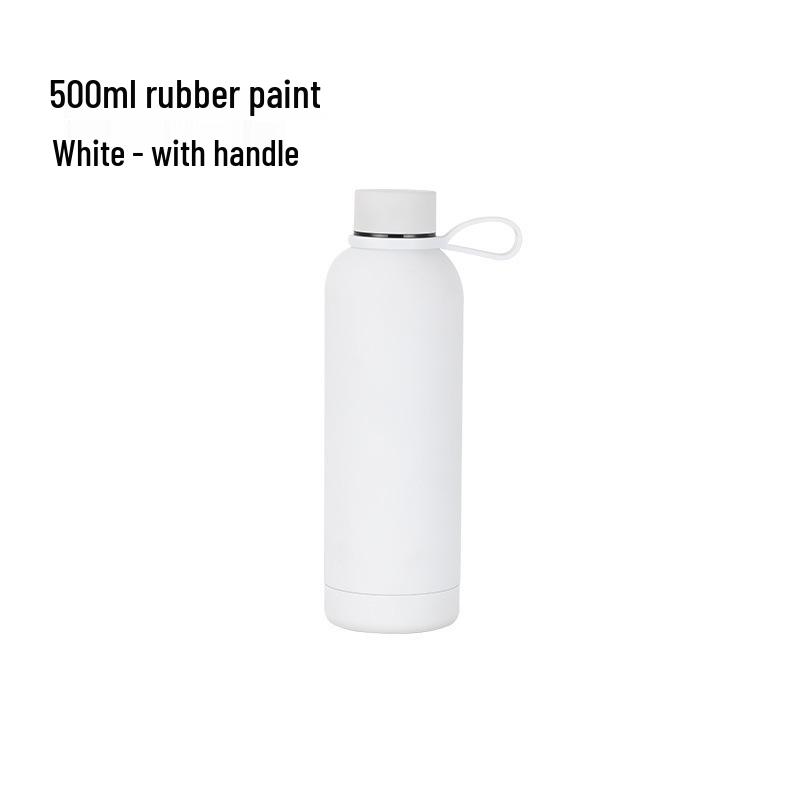 750ml Nerezová termoska - Přenosná, Matná, S malým hrdlem, pro venkovní sporty a do auta