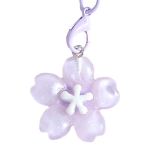 Keychain Pendant Ergonomic Flower Design Key Ring Decorative Key Holder Car Door Backpack Bag Accessory