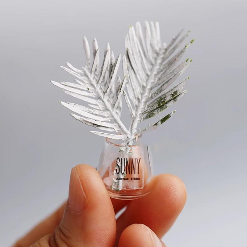 DIY Puppenhaus Mini Modell Möbel Dekoration Nordischer Stil Glas Milchsaftbecher