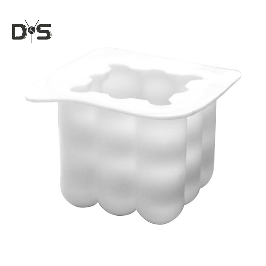 Reusable Ball Cube Aromatherapy Candle Mold Silicone DIY Craft Mould Baking Tool