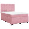 VidaXL Bed Slat Base with Mattress Pink 140x200 Cm Velvet 3290935