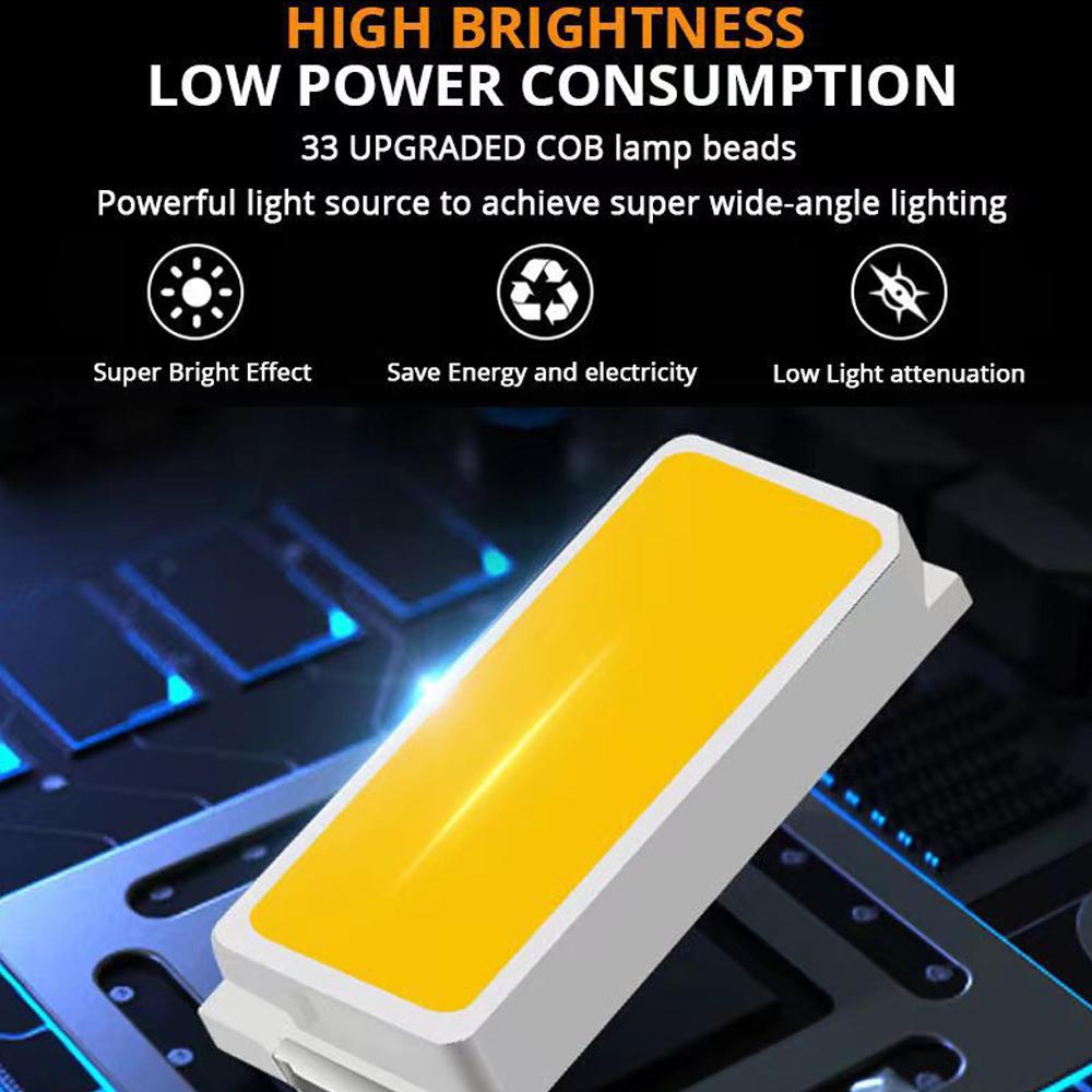 Outdoor Portable Camping Fishing Flashlight Work Light Multi-Modes Solar Powered High Brightness