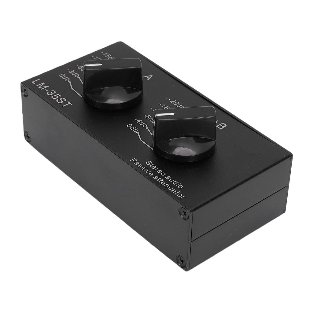 Stereo Sound Passive Attenuator Dual Channel High Levels to Low Levels 6 Switch Mode 3.5mm AV Interface Adjustable