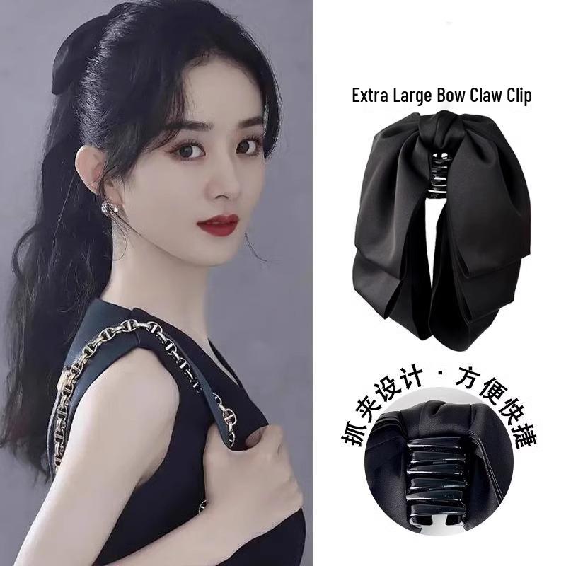 

Large Bow Claw Clip for Women: Low Ponytail & Half Updo Hair Accessory.
