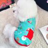 Abbigliamento natalizio in cotone per animali domestici cani e gatti per tutte le stagioni, gilet natalizio per Teddy Bichon Frise
