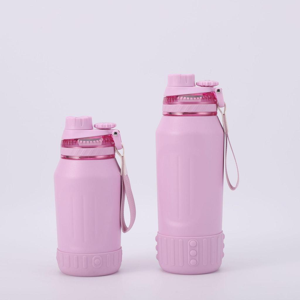 316 Stainless Steel Insulated Women's Sports Water Bottle, Large Capacity, Portable with Carry Rope for Outdoor Activities