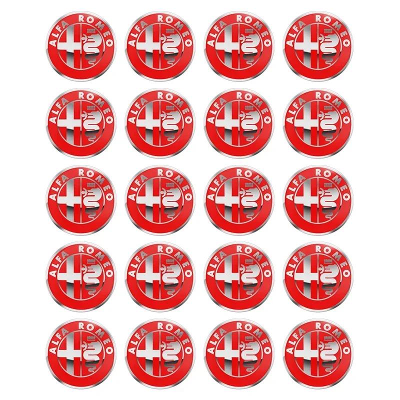 Car Stickers For Alfa Romeo 11mm 14mm Car Logo Remote Key Emblem Sticker Decoration Accessories For Alfa Romeo Giulia Stelvio Mi