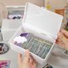 Transparent Plastic Storage Box Pocards Small Card Storage Box Desk Organizer Box Classification Box Stationery