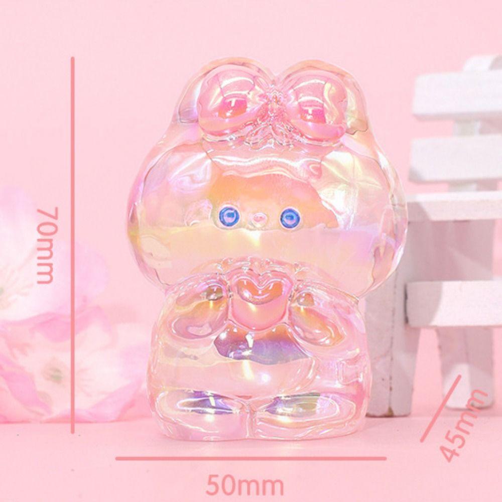 Statue Transparent Gradient Rabbit Dolls Candy Color Cartoon Model Toy  Couple Gifts