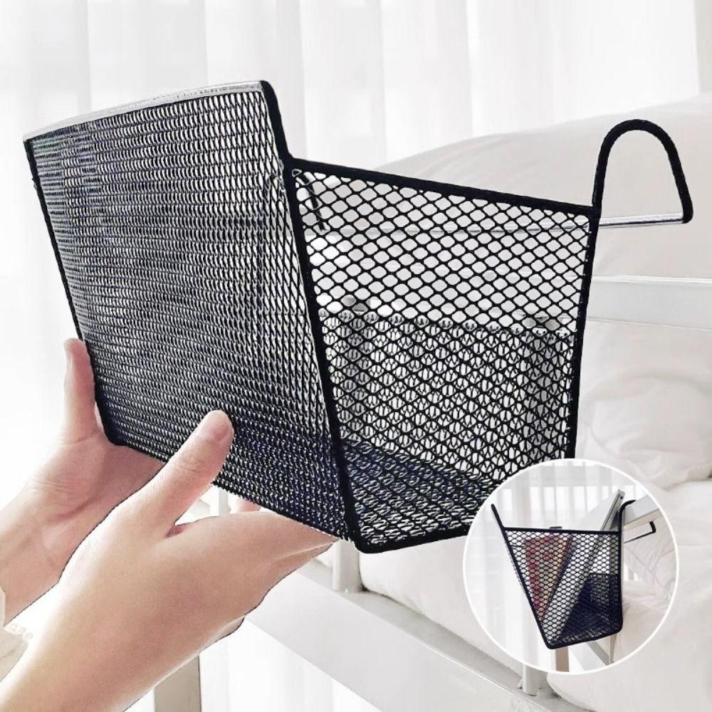 Space Saving Sundries Storage Basket Heavy-Duty Metal Organizer Bedside Organizer Dormitory Use