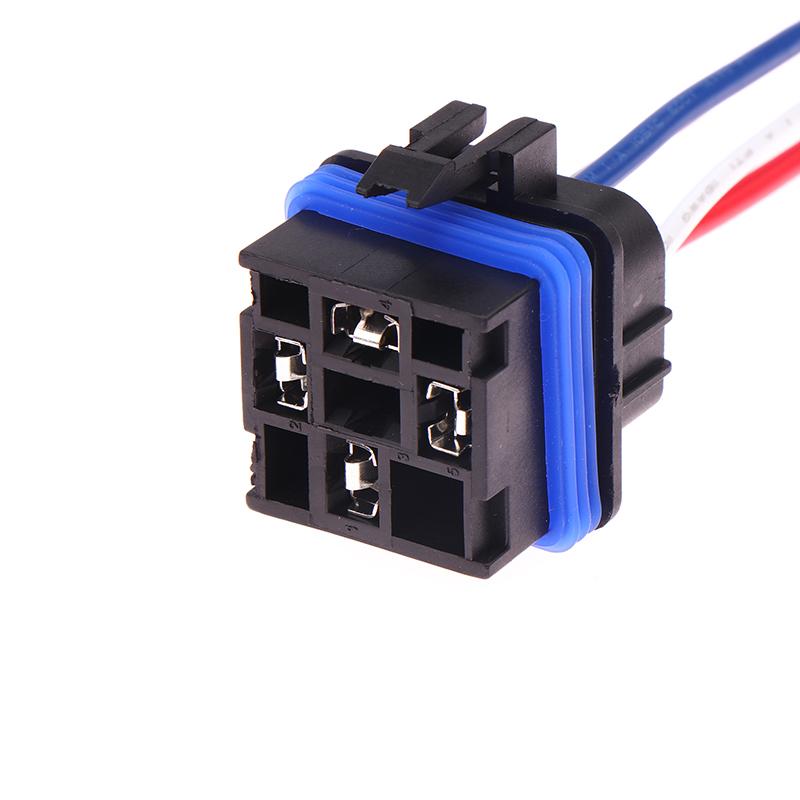 1 Set Car Relay With Socket Dc 12/24V 40A 4/5Pin Amp Waterproof Relay Harness Tinned Copper Wires 5-Pin Spdt For Boat Auto Fan
