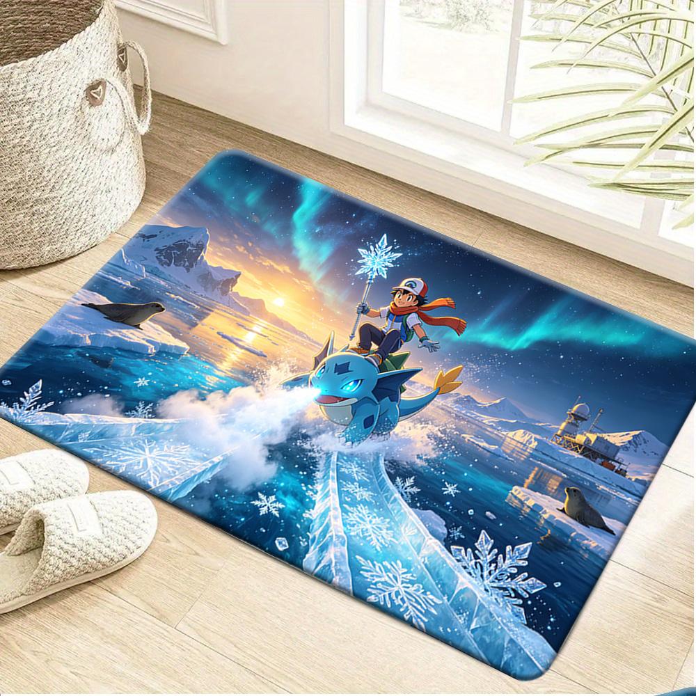 Pokemon Lucario Aura Sphere Print Non-Slip Floor Mat Doormat 40x60cm
