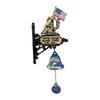 Wall Mounted Cast Iron Bell for Outdoor Vintage Wall Dinner Bell Rustic Hanging Doorbell for Outside Front Door Garden Home Decor