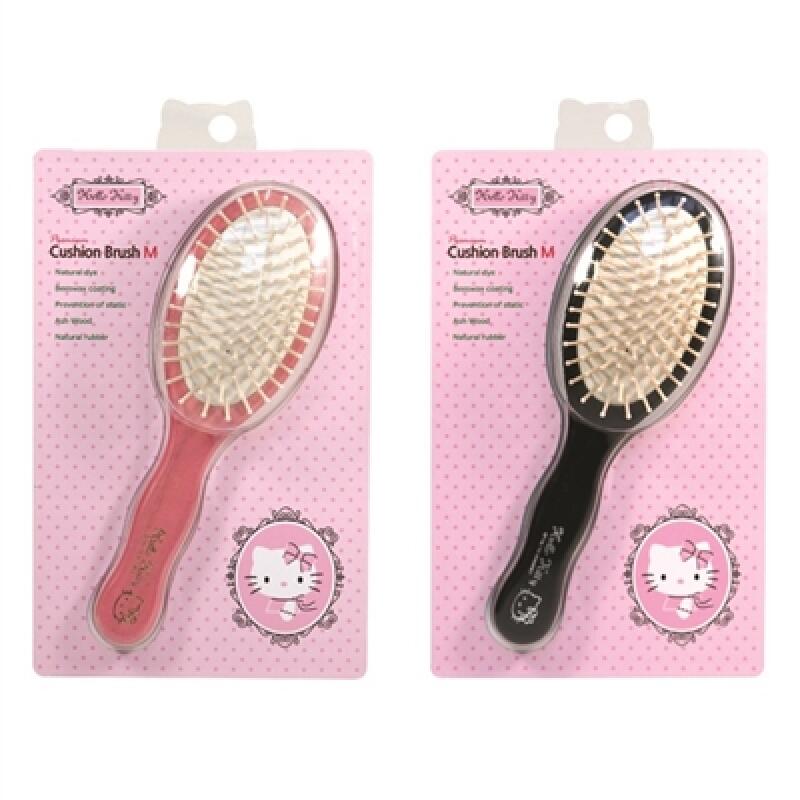 Hello Kitty Premium Cushion Brush M Metal pin (black)