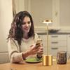 Stepless Dimming LED Table Lamp Metal Body Rechargeable Night Light Desk Lamp  Restaurant Ambient