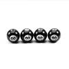 50pcs/lot Black Acrylic Billiards Shape Round Beads Beaded Accessories Spacer Loose Beads For DIY Jewelry Making Findings
