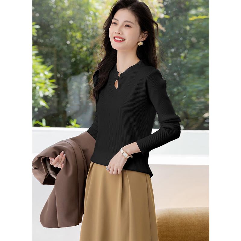 MOKANA Women s Elegant Long Sleeve Knit Top MKNJD2483 One Size