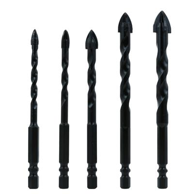 Wear-resistant 5 PC Set Hexagon Handle Crucifix for Triangle Drill Long Sturdy Wear-resistant Twist Drill Set Smooth Ch