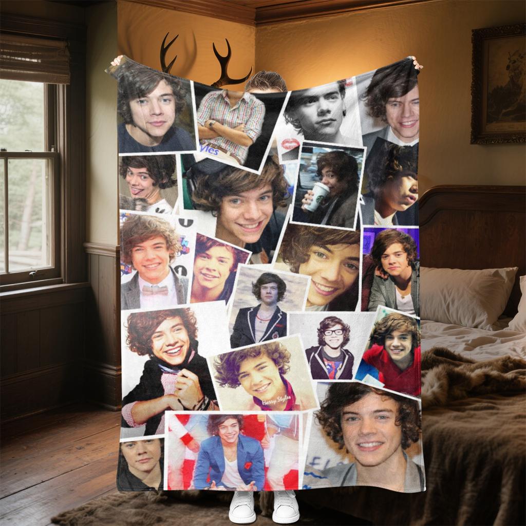 Harry Styles Morbida Coperta Confortevole Tutte le Stagioni Regalo Perfetto Divano Ufficio Riposo all'Aperto Coperta da Viaggio
