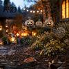 Dandelion Ghost Lawn Ornaments Halloween Garden Stake, Rustic Yard Art Decor with Accent, Metal Sculpture for Patio Flower Bed And Backyard
