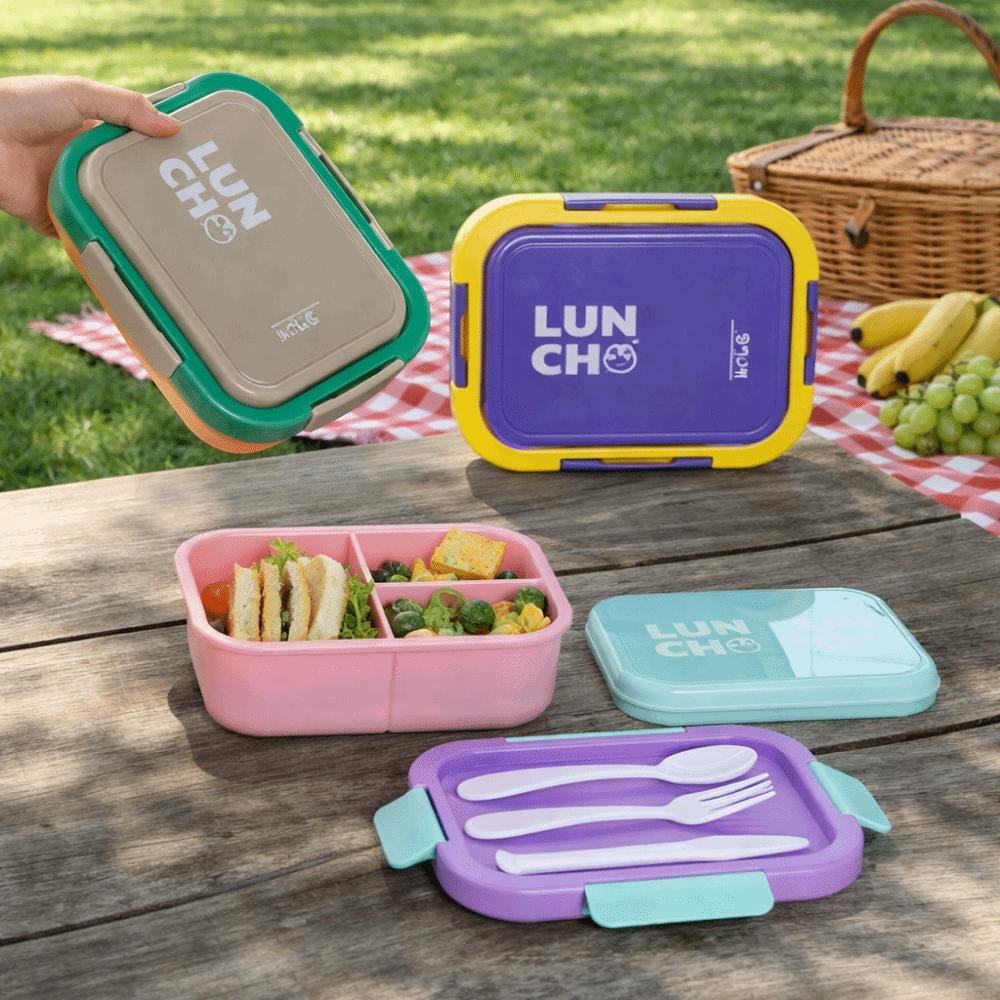 With Fork and Spoon Lunch Box Reusable Insulated Lunch Container Box Food Storage Box Worker